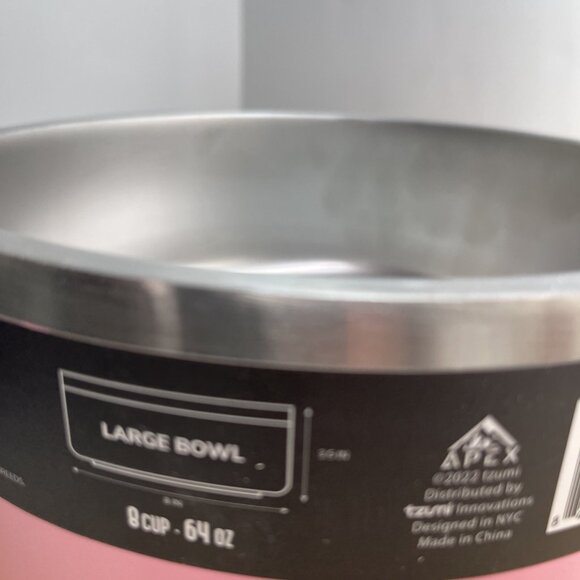 APEX Dog Bowl 100% STAINLESS STEEL DOG BOWL 8 CUP SIZE LARGE BUILT TO LAST - Picture 8 of 10